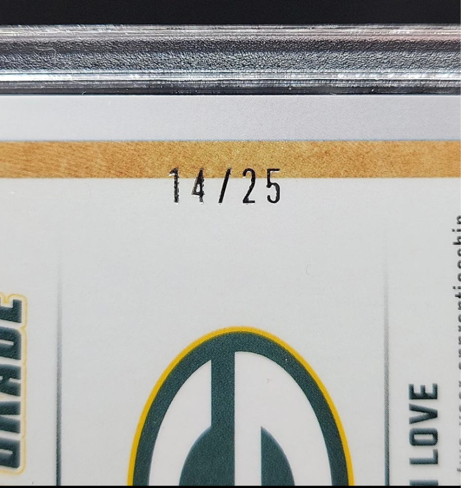 2024 Donruss Optic JORDAN LOVE Purple Stars FOTL Passing Grade Packers /25 MINT