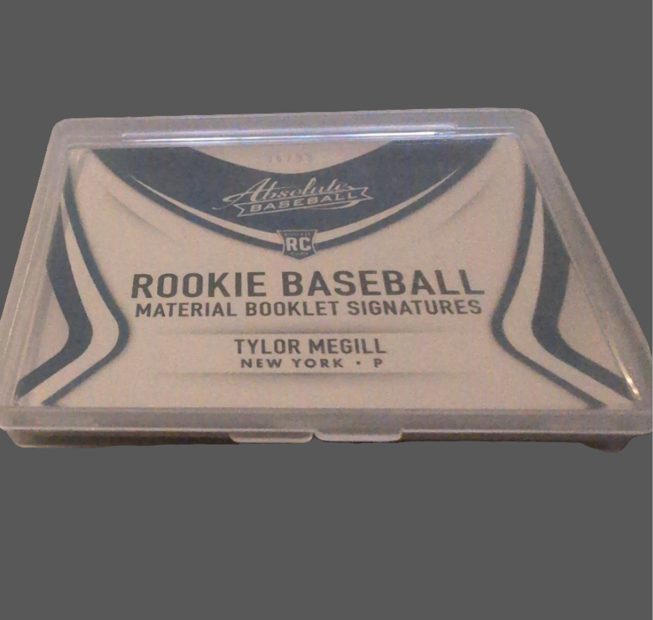 TYLOR MEGILL 2022 Absolute Baseball Rookie Booklet Patch Auto /99 No.160