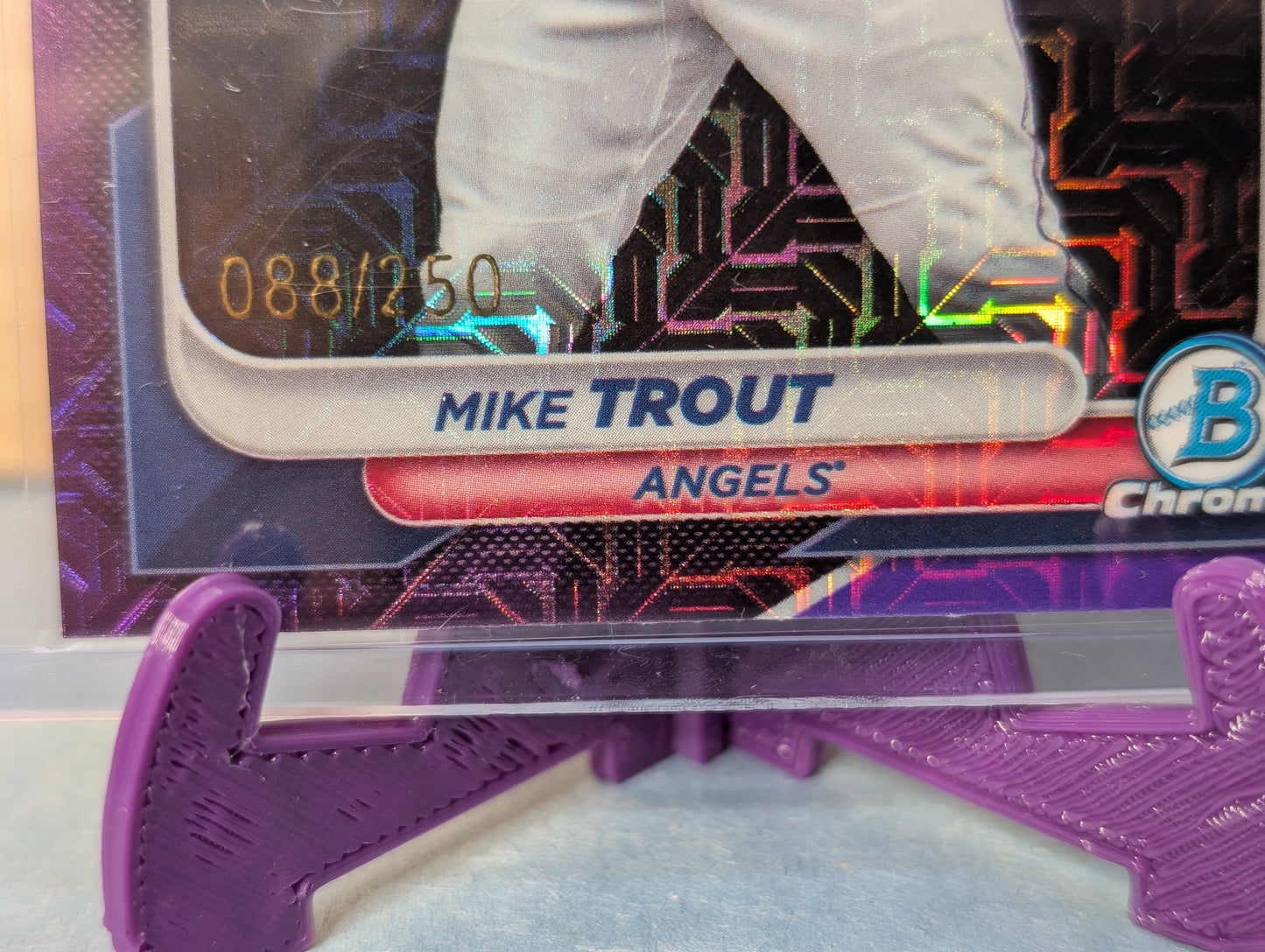 Mike Trout 2024 Bowman Chrome purple mojo refractor /250