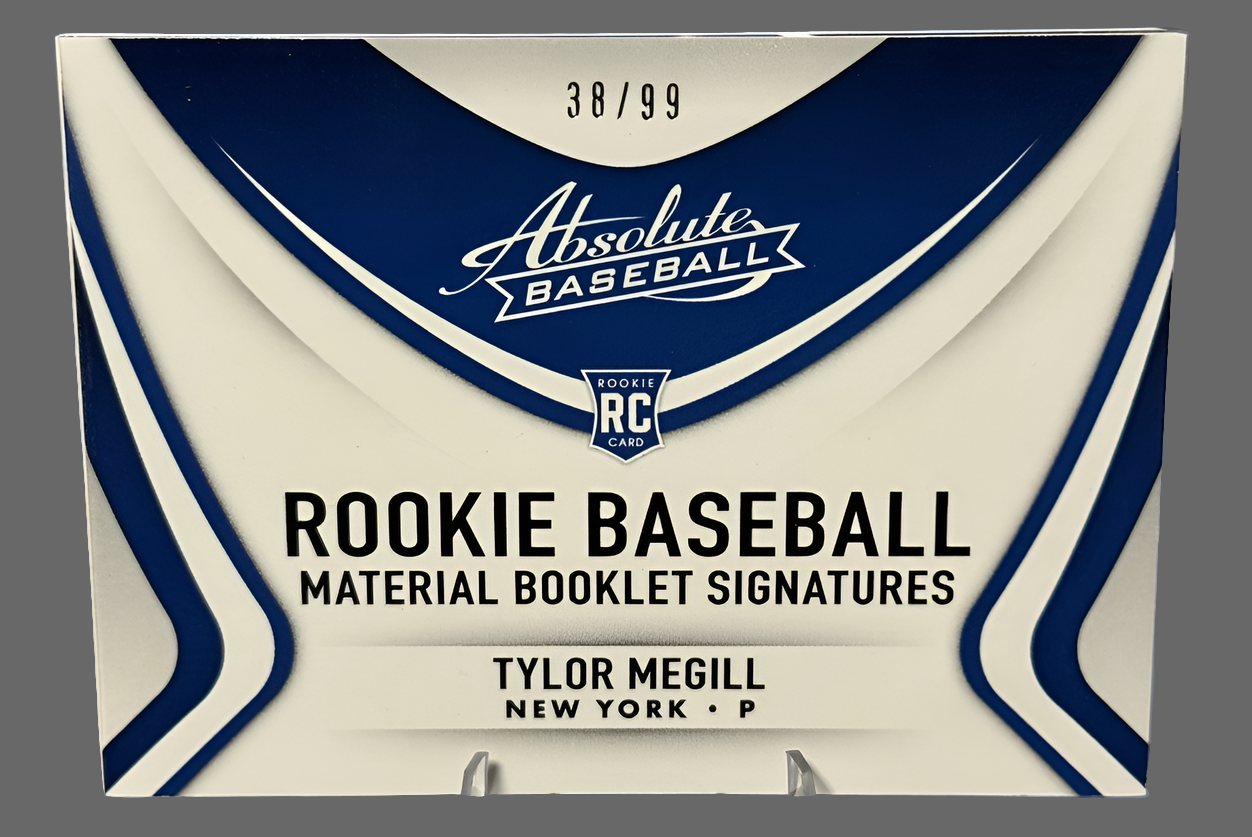 TYLOR MEGILL 2022 Absolute Baseball Rookie Booklet Patch Auto /99 No.160