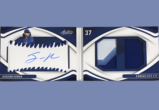 2022 Jackson Kowar Absolute Rookie Baseball Material Booklet Signatures /50