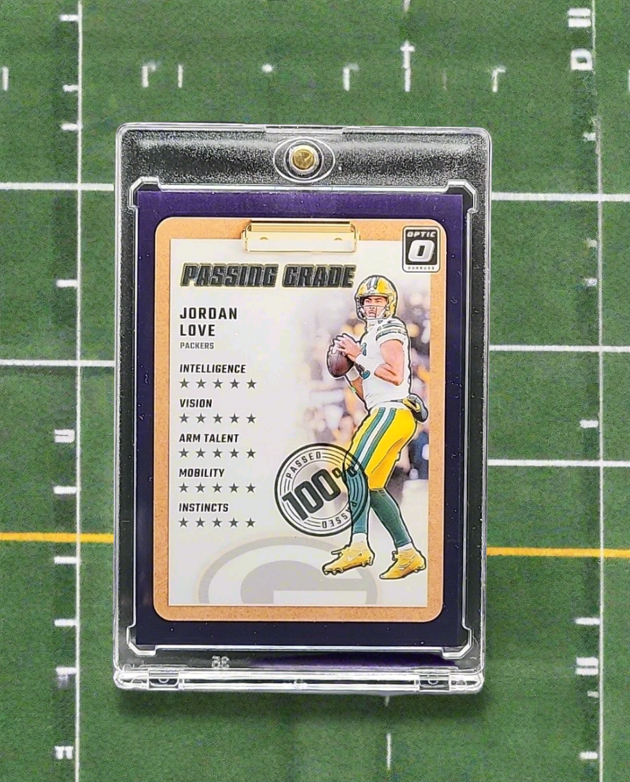 2024 Donruss Optic JORDAN LOVE Purple Stars FOTL Passing Grade Packers /25 MINT