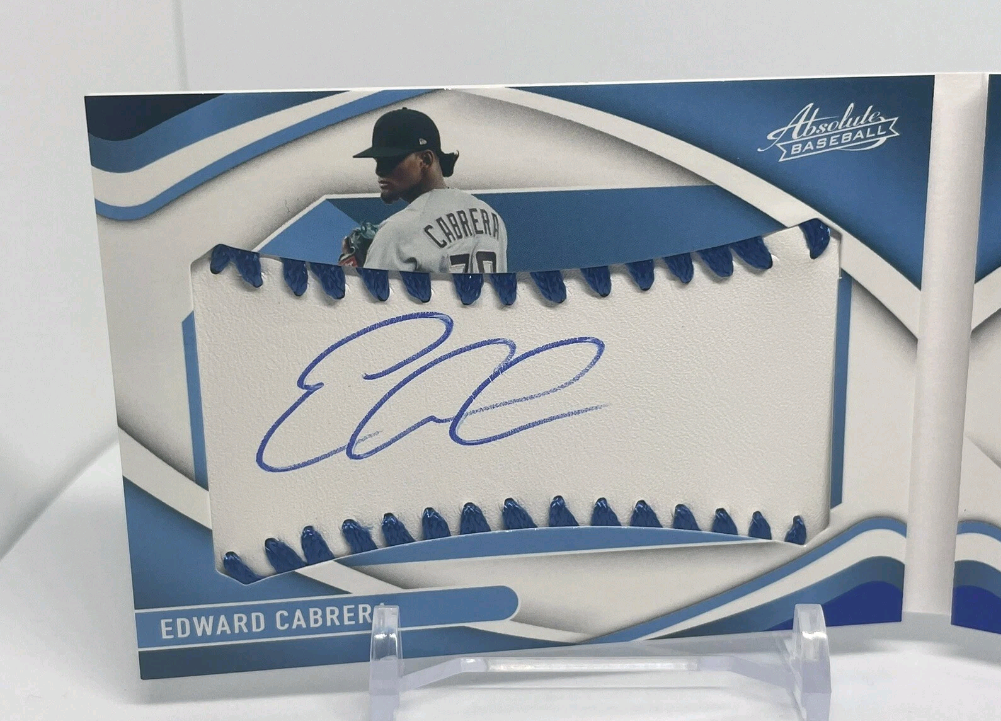 2022 Absolute Edward Cabrera 3 Color Jersey 11/50 Booklet Rookie Marlins No.720