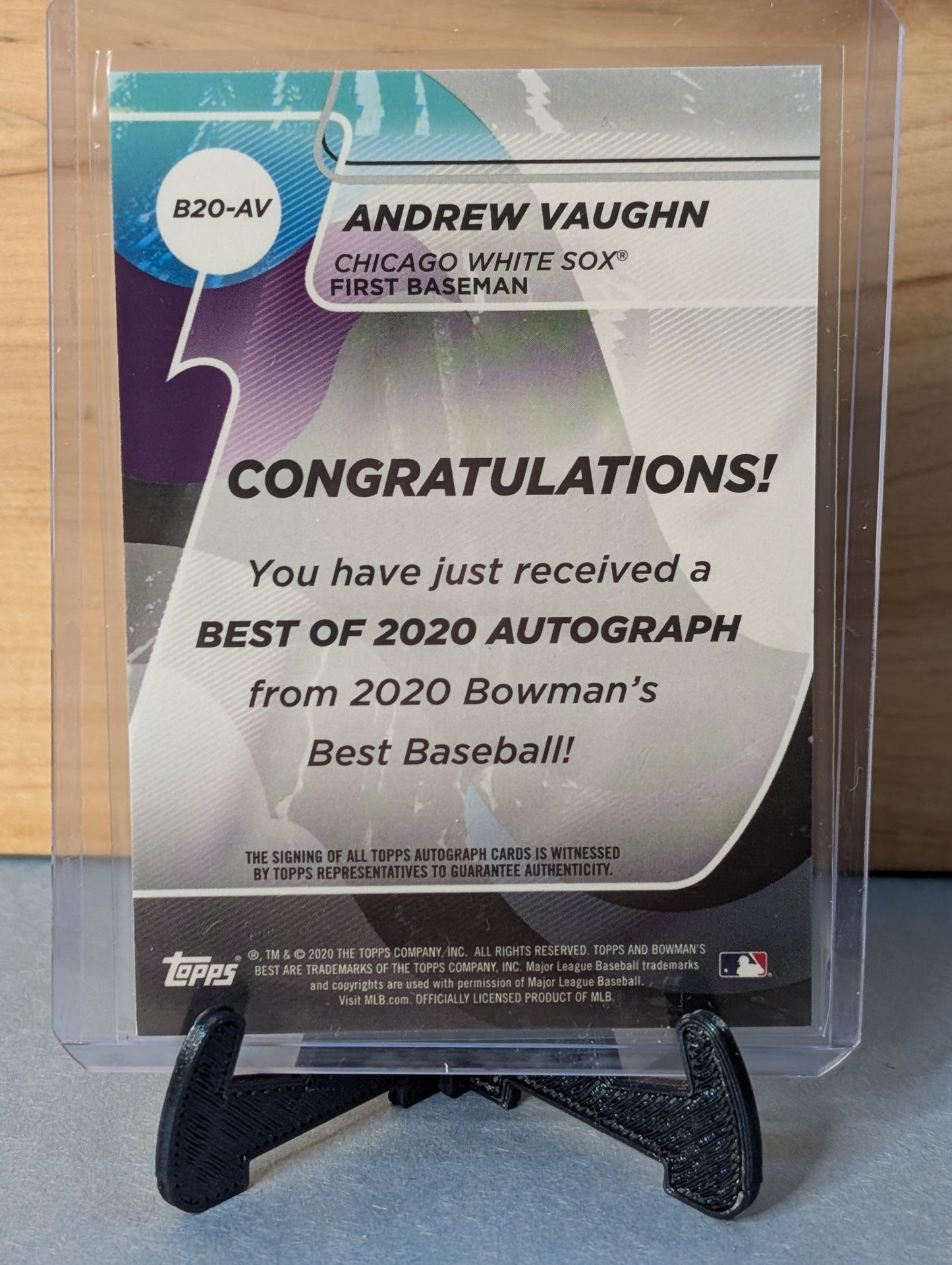 Andrew Vaughn Bowman Best 2020 Auto /150 Blue Refractor