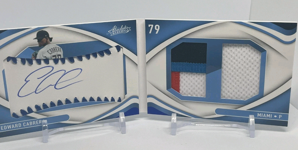2022 Absolute Edward Cabrera 3 Color Jersey 11/50 Booklet Rookie Marlins No.720