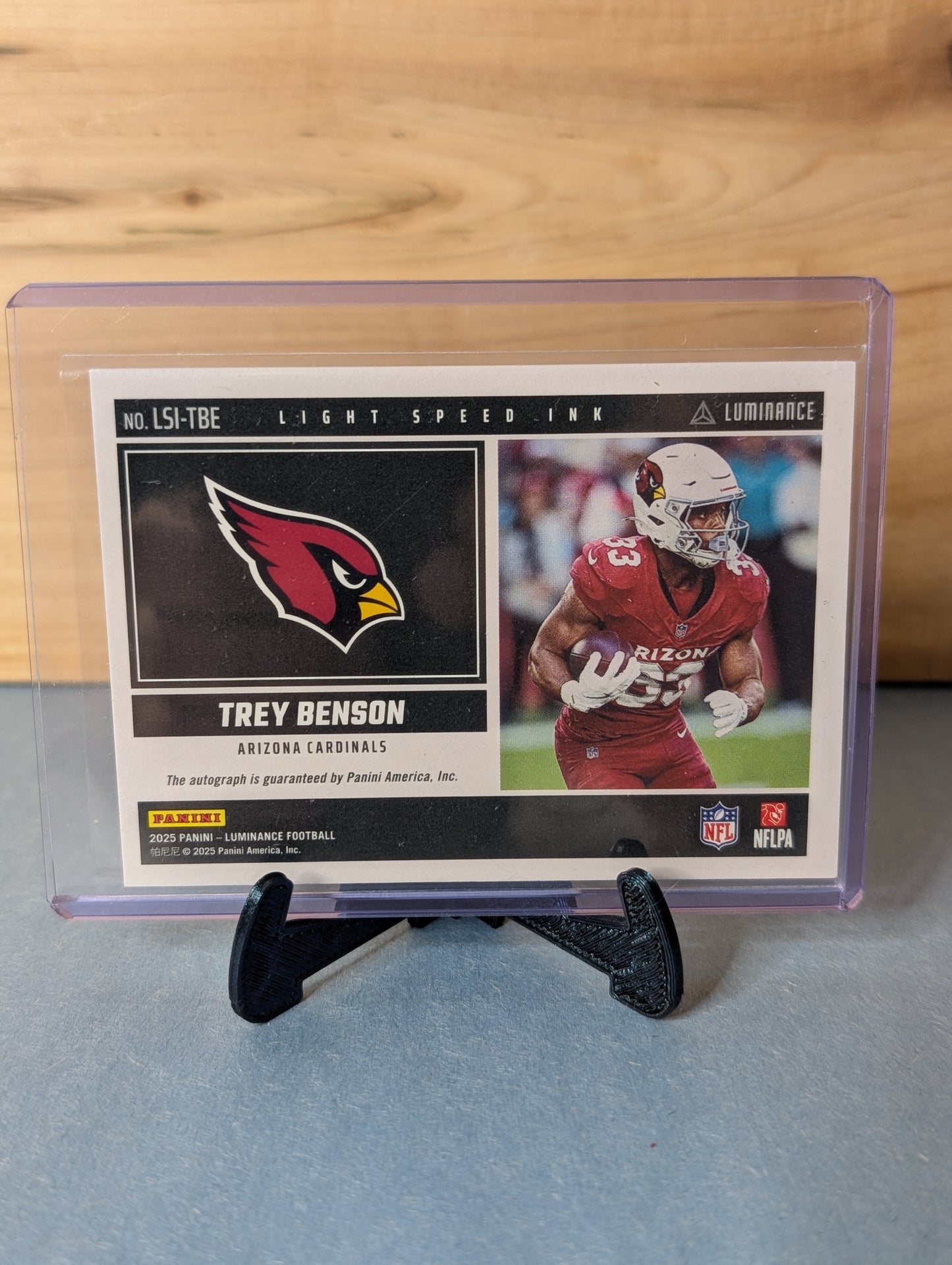 Trey Benson Auto #14/100 Light Speed Ink 2025 Panini Luminance LSI-TBE Arizona