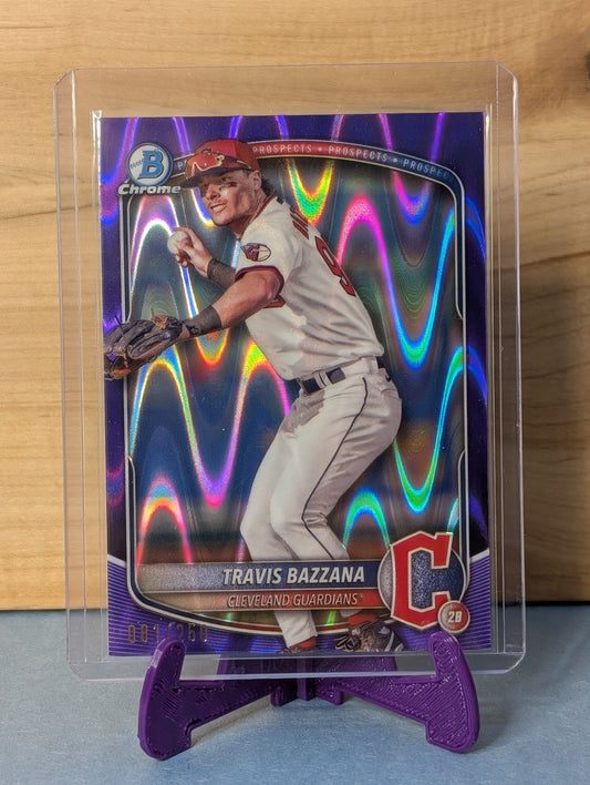 2025 Bowman Chrome Travis Bazzana Purple Lava Refractor /250 Prospect RC