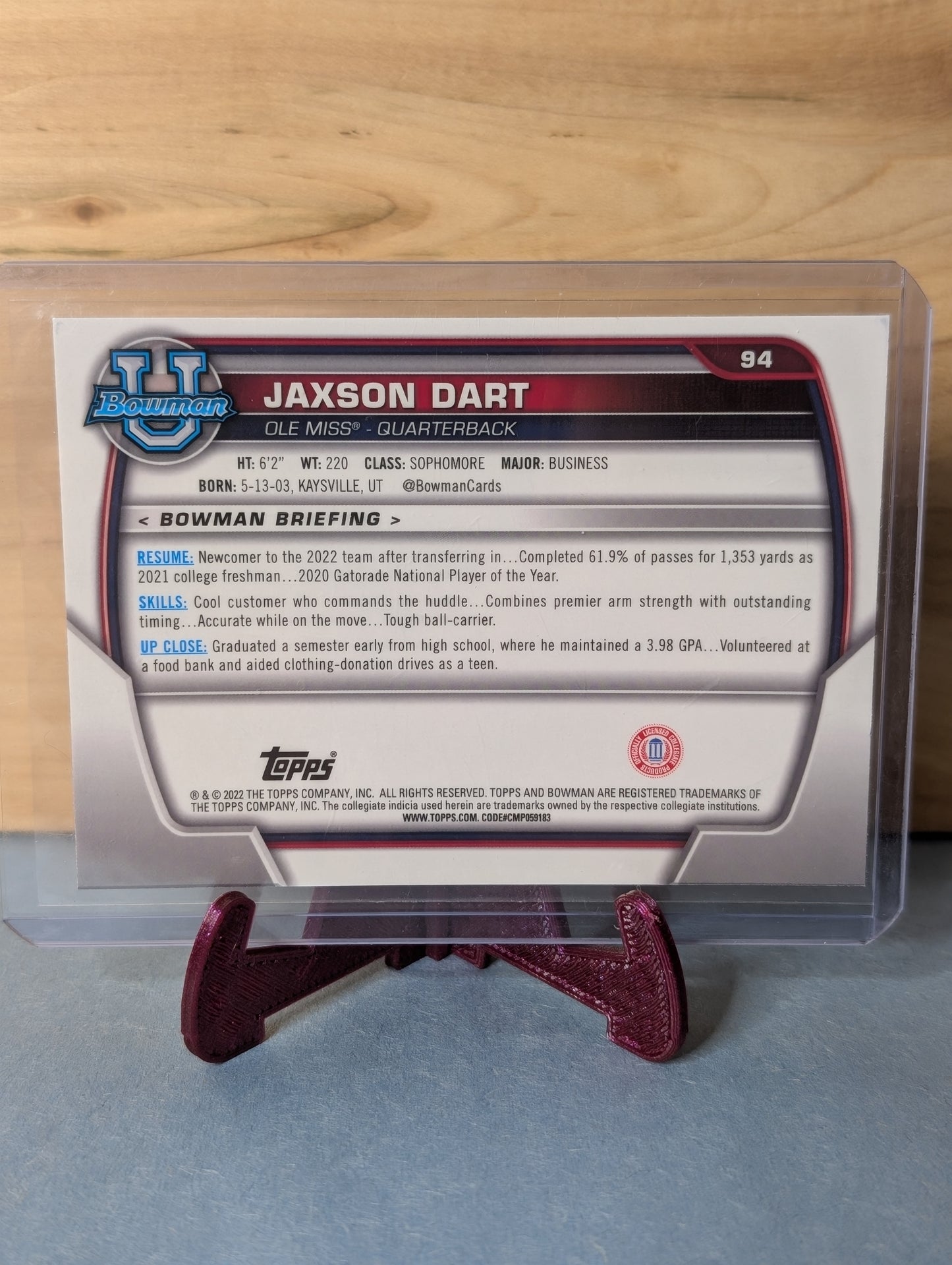 Curated Football card set of Bowman 1st  ( 1 of 2 )